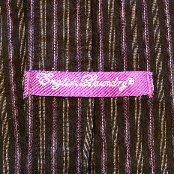 English Laundry by Christopher Wicks Striped Dress Shirt NWOT, Size 17 3… - Picture 10 of 11